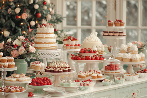 Wallpaper Mural An elegant dessert spread showcasing a variety of indulgent sweets, perfect for anyone craving something sugary. Torontodigital.ca