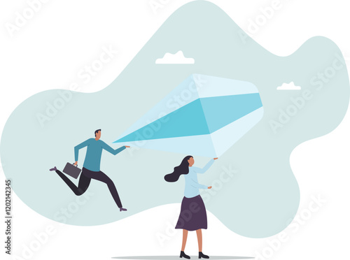 Core value or value proposition, CLV customer lifetime value or company valuation, profit or corporate worth.business concept.flat character.