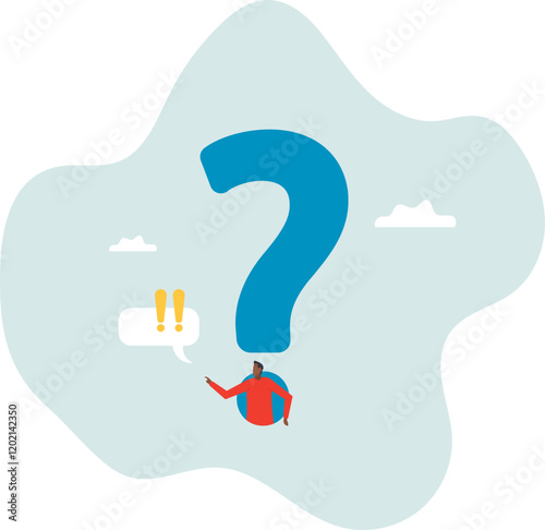 Answer business question, determination or sill and decision to solve problem, FAQ frequently asked questions.business concept.flat character.