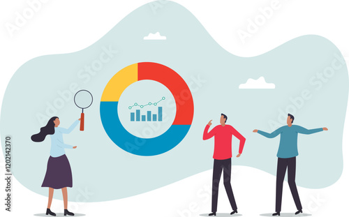 Data analytics, statistic to analyze, business graph dashboard, marketing research, diagram for optimization, big data and information.business concept.flat character.