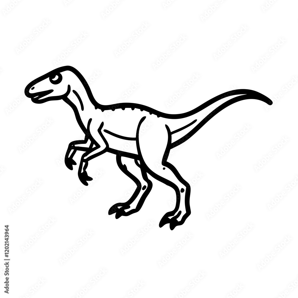 illustration of a Velociraptor illustration of a Velociraptor