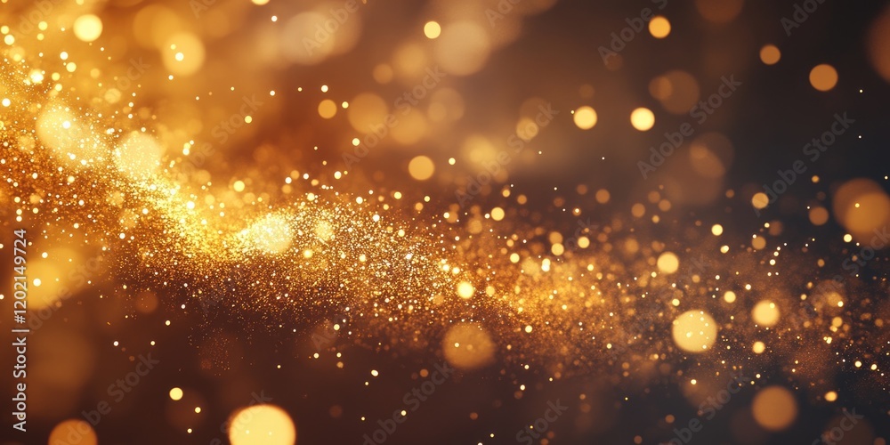 Obraz premium Gold Sparkles Dark Background