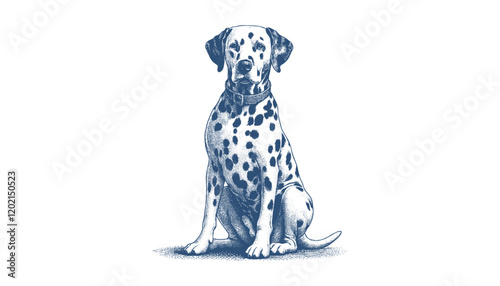 Dalmatian dog vector | dog vector | dog illustration | dog silhouette | dog tattoo | dog engraving | dog drawing  photo