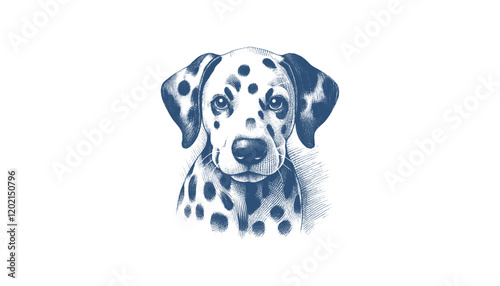 Dalmatian dog vector | dog vector | dog illustration | dog silhouette | dog tattoo | dog engraving | dog drawing 