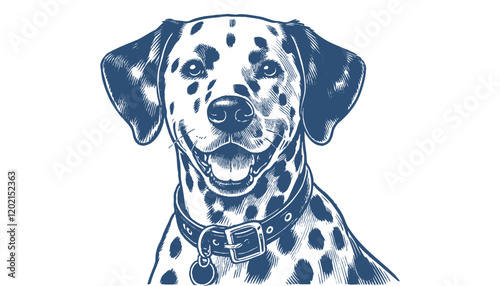 Dalmatian dog vector | dog vector | dog illustration | dog silhouette | dog tattoo | dog engraving | dog drawing  photo