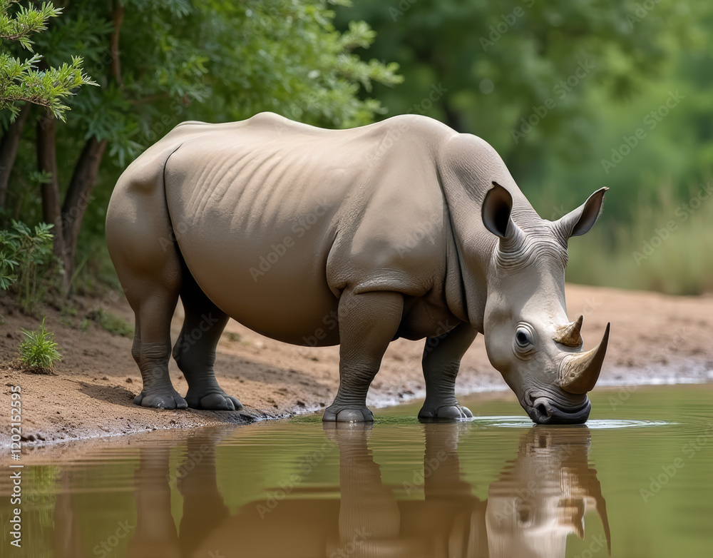 Fototapeta premium rhino in the wild