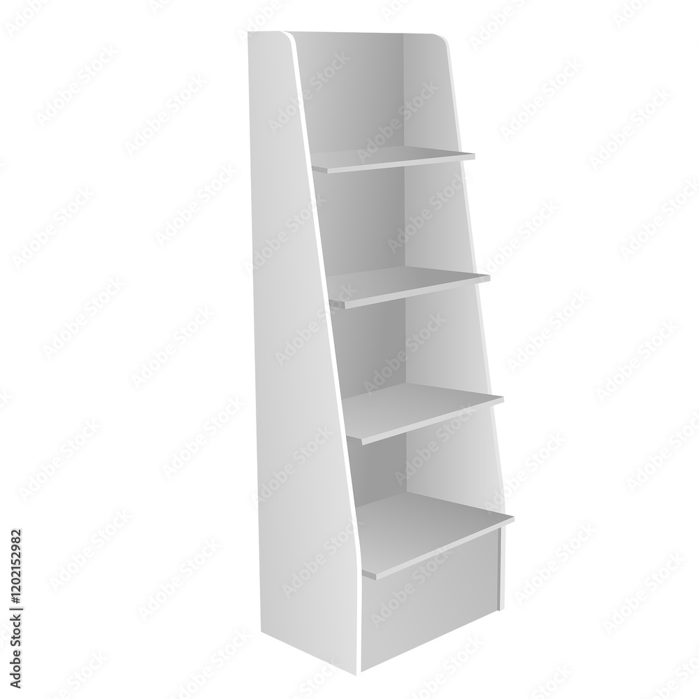 Obraz premium 3D multi-story supermarket retail shelves