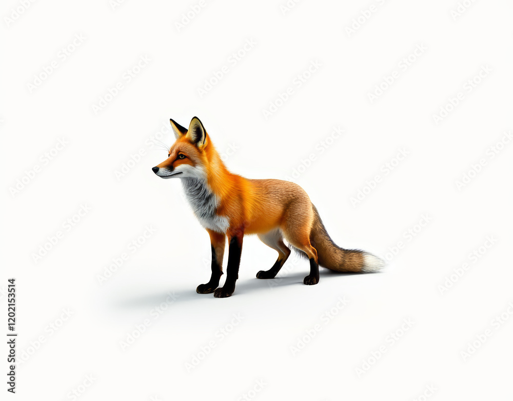 Obraz premium red fox isolated on white