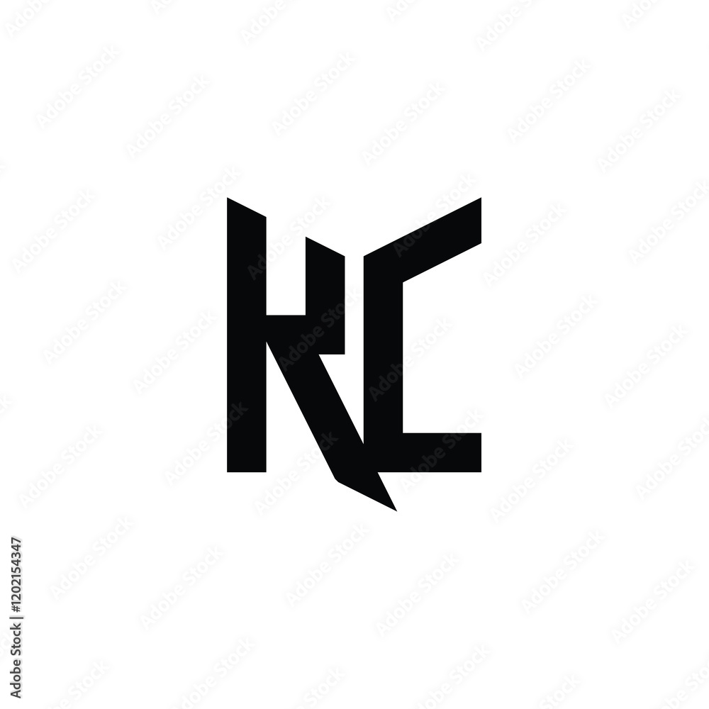 KC monogram logo design letter text name symbol monochrome logotype alphabet character simple logo KC monogram logo design letter text name symbol monochrome logotype alphabet character simple logo