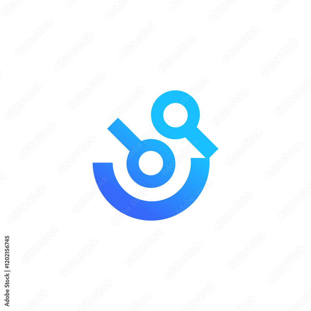 U letter creative icon logo design vector illustration for business