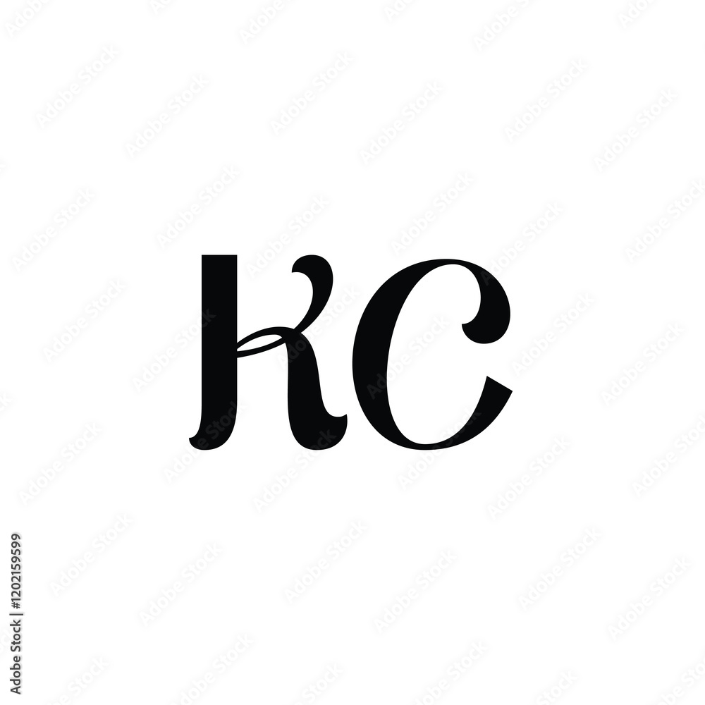 KC monogram logo design letter text name symbol monochrome logotype alphabet character simple logo KC monogram logo design letter text name symbol monochrome logotype alphabet character simple logo