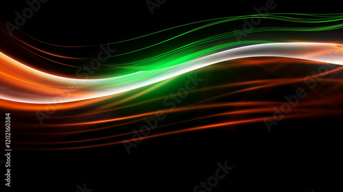 indian flag colors abstract background with lines