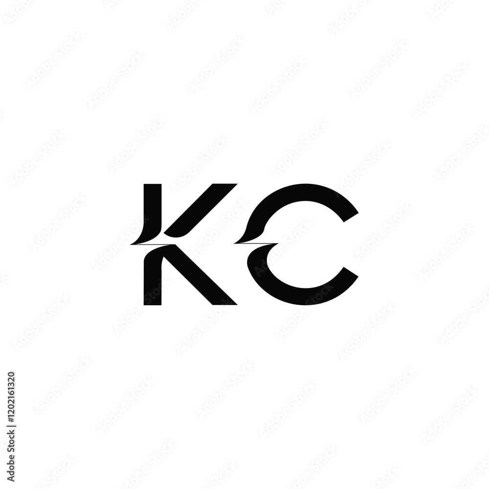 KC monogram logo design letter text name symbol monochrome logotype alphabet character simple logo KC monogram logo design letter text name symbol monochrome logotype alphabet character simple logo
