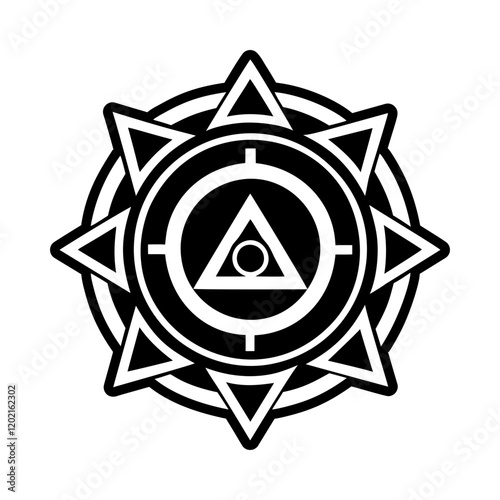 A solid style icon of alpha omega symbol