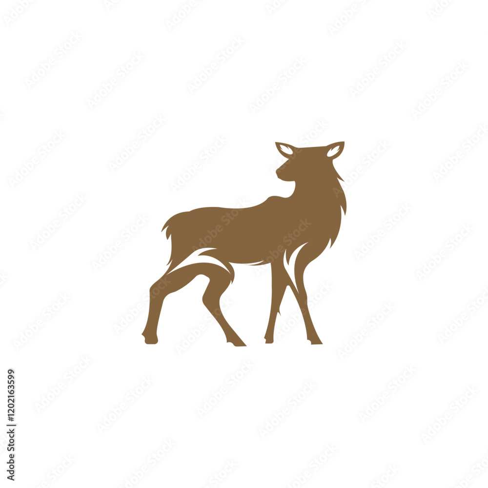 Fototapeta premium deer logo vector illustration