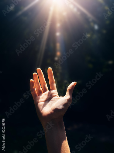 hands reaching for the light