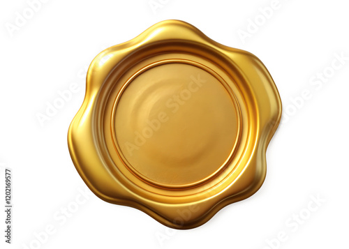 gold seal isolated on white