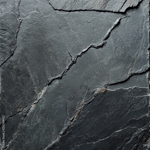 Topdown view of a clean slate stone surface with visible natural grain, sharp and nonreflective details photo