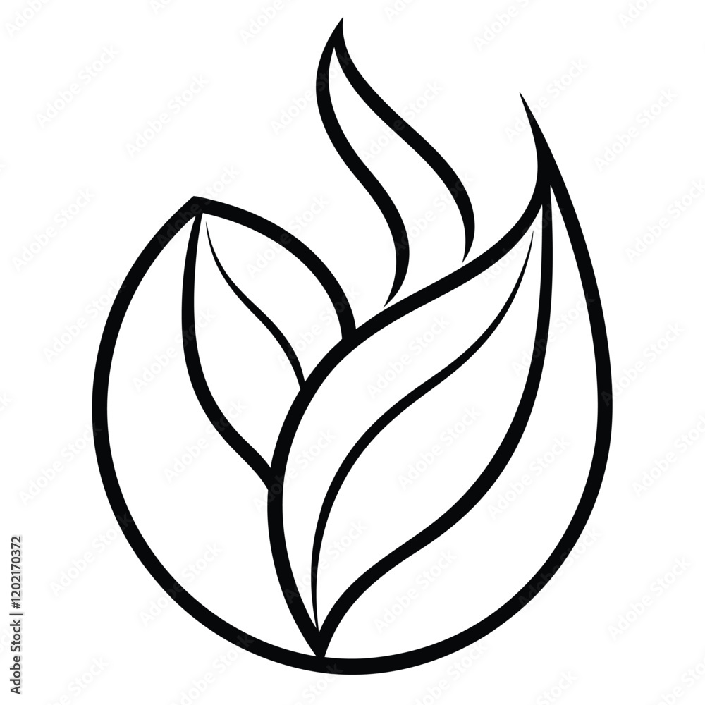 A stylized tea leaf logo in minimalist line art, with bold outlines and a subtle abstract touch to convey natural essence and simplicity.
A stylized tea leaf logo in minimalist line art, with bold outlines and a subtle abstract touch to convey natural essence and simplicity.