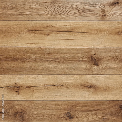 Topdown view of sanded oak planks with clean grain patterns, warm natural tones, nonreflective matte finish photo