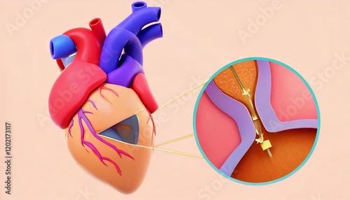 Coronary balloon angioplasty using intravascular stents photo