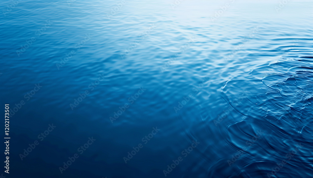 deep blue water background with smooth wavy curves and a gradient transitioning to lighter blue. Space for text. copyspace. Concept of digital design, banner, graphic templates, calmness, minimalism deep blue water background with smooth wavy curves and a gradient transitioning to lighter blue. Space for text. copyspace. Concept of digital design, banner, graphic templates, calmness, minimalism