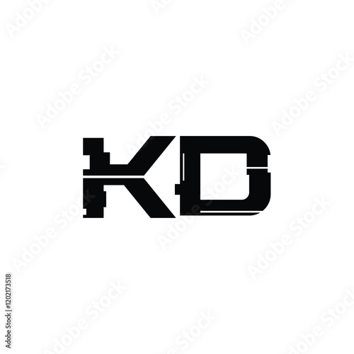 KD monogram logo design letter text name symbol monochrome logotype alphabet character simple logo photo