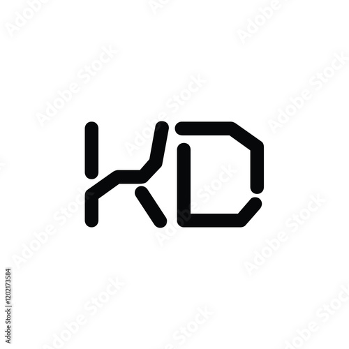 KD monogram logo design letter text name symbol monochrome logotype alphabet character simple logo photo