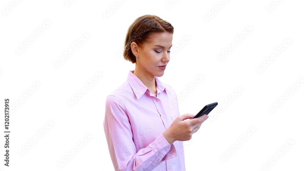 Beautiful, young woman using a smartphone Beautiful, young woman using a smartphone
