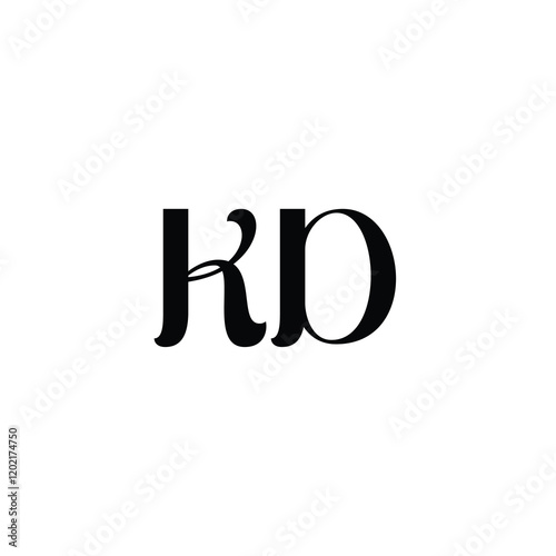 KD monogram logo design letter text name symbol monochrome logotype alphabet character simple logo photo