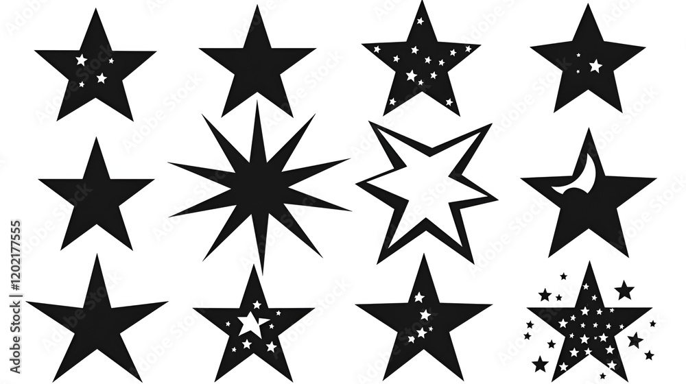 Fototapeta premium star icon set collection