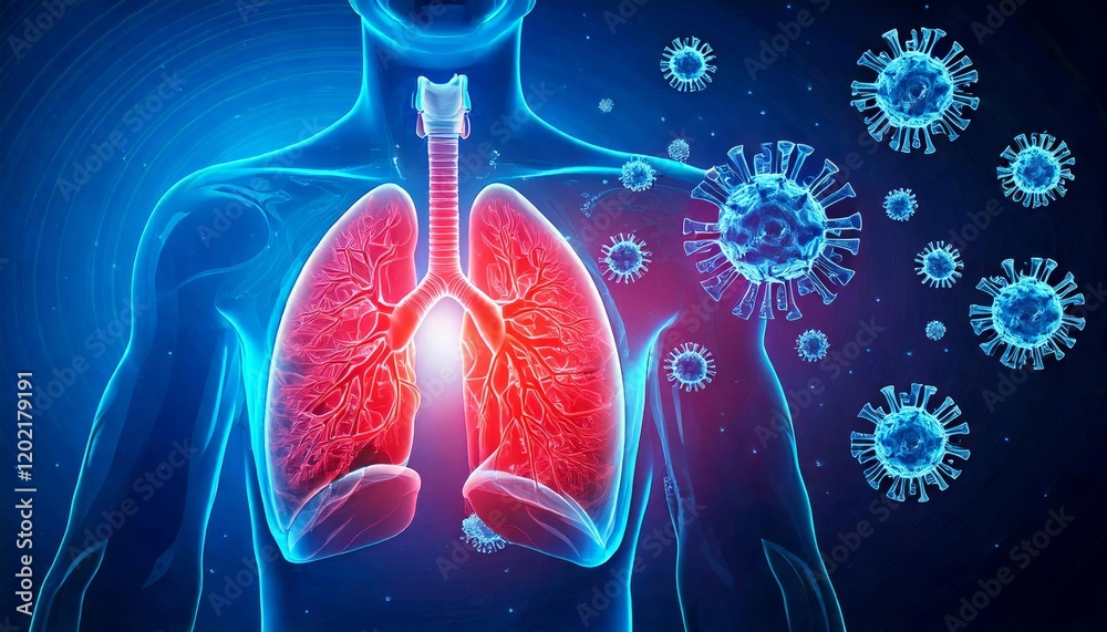 Respiratory virus infection, dangerous lung disease, medical background