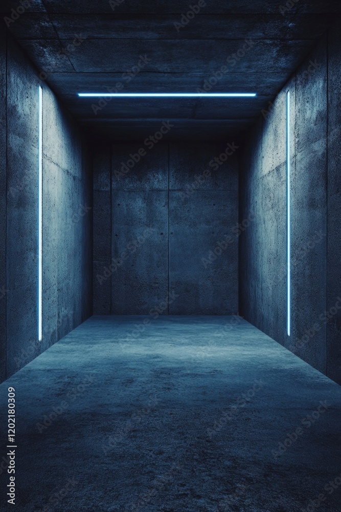 Dark Room with Neon Strip Dark Room with Neon Strip