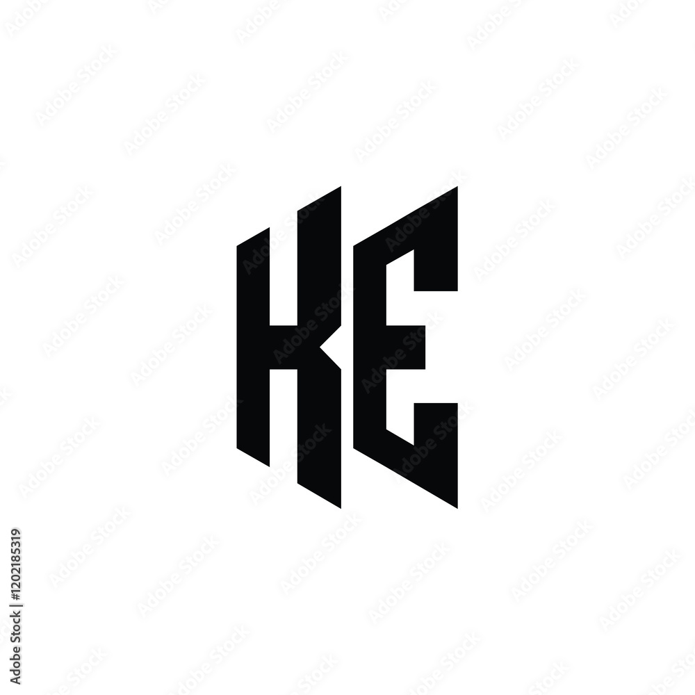 KE monogram logo design letter text name symbol monochrome logotype alphabet character simple logo KE monogram logo design letter text name symbol monochrome logotype alphabet character simple logo