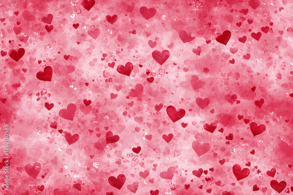 Colorful heart pattern background in shades of red, perfect for romantic themes and Valentine Day celebrations. This vibrant design evokes love and affection Colorful heart pattern background in shades of red, perfect for romantic themes and Valentine Day celebrations. This vibrant design evokes love and affection