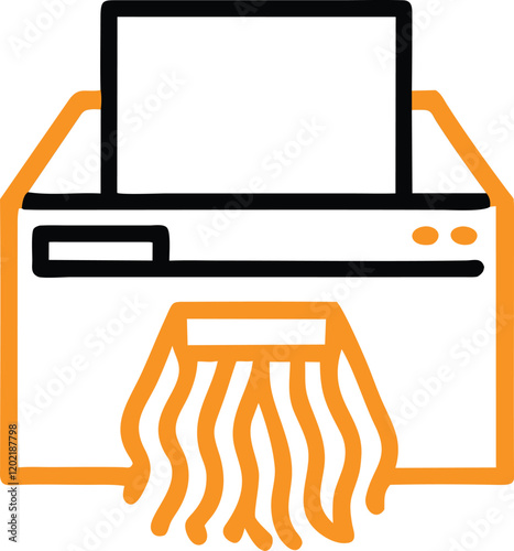 Modern Shredder Icon Representing Document Disposal, Perfect for Secure Business Workflow Designs