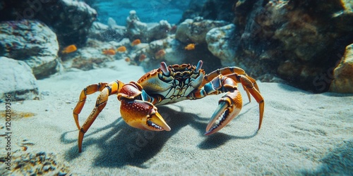 Crab on sandy beach