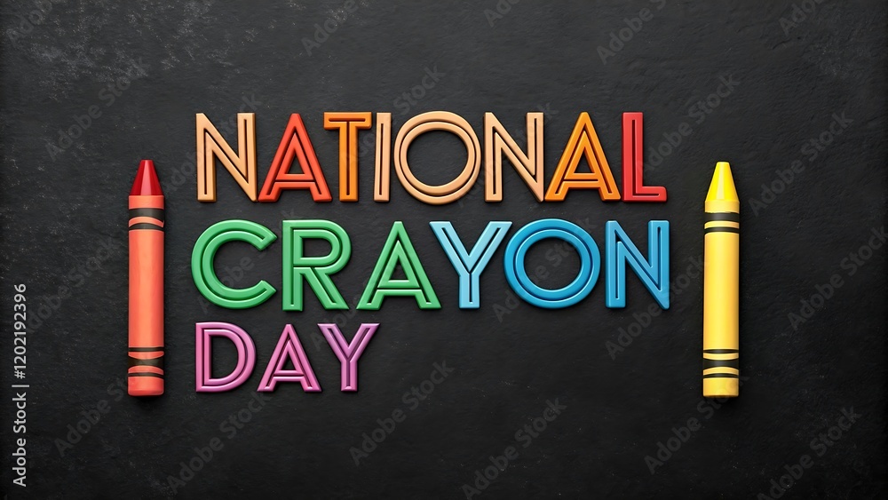 Obraz premium happy crayon day design