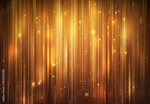 Light brown background with golden stripes and lights, shiny and glittering, horizontal lines, glowing effect, vertical gradient.