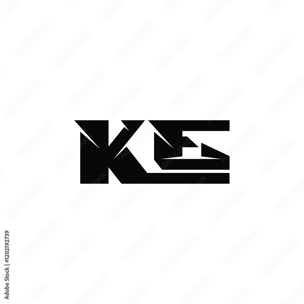 KE monogram logo design letter text name symbol monochrome logotype alphabet character simple logo KE monogram logo design letter text name symbol monochrome logotype alphabet character simple logo