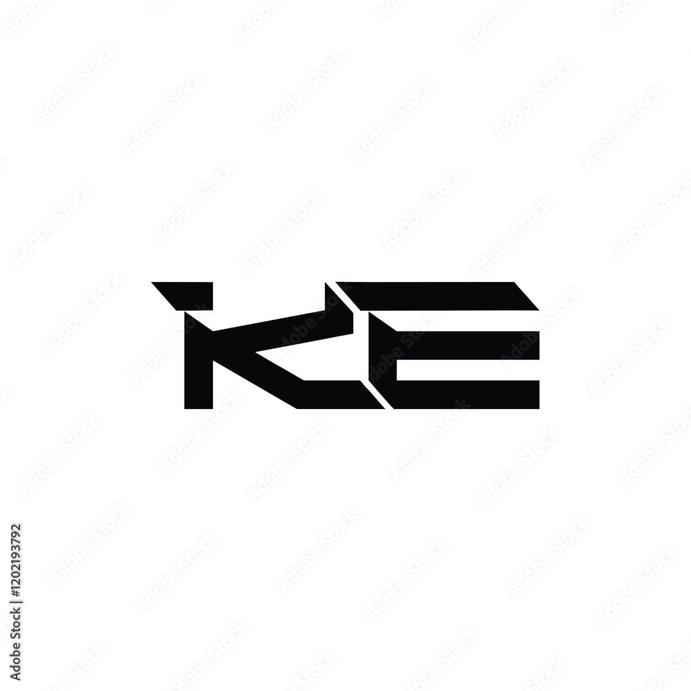 KE monogram logo design letter text name symbol monochrome logotype alphabet character simple logo KE monogram logo design letter text name symbol monochrome logotype alphabet character simple logo