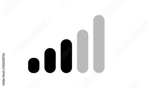 Low 4G mobile network signal icon isolated mobile network signal icon