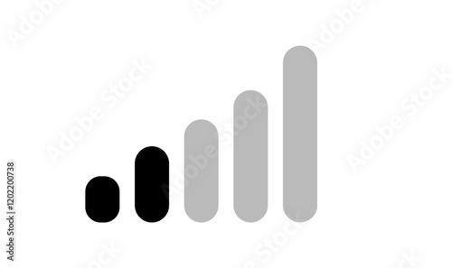 Low 4G mobile network signal icon isolated mobile network signal icon