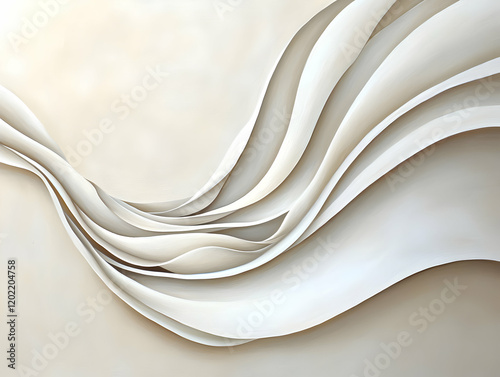 Dynamic flowing waves abstract art modern design minimalist environment artistic perspective fluid motion concept