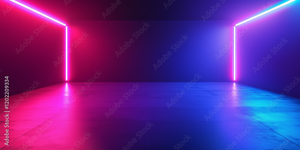 Neoned colorful flashlights background. Flyer with copyspace in modern colors. Empty area for your ad, design Neoned colorful flashlights background. Flyer with copyspace in modern colors. Empty area for your ad, design