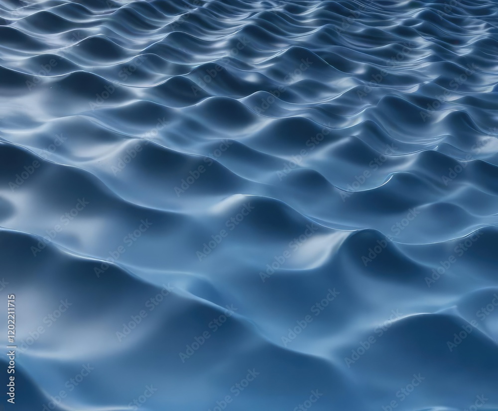 Obraz premium Abstract representation of a wavy blue surface, wave, liquid