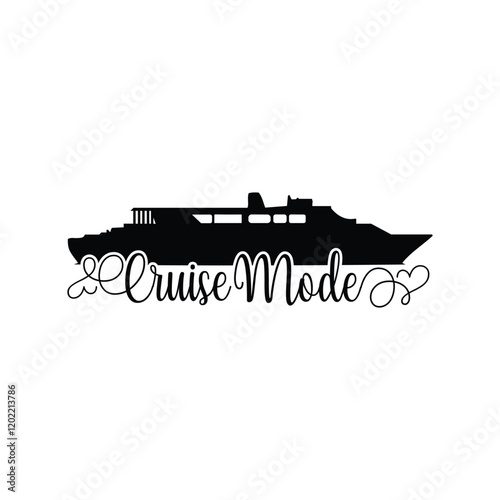 Family Vacation t shirt design, Vacation t shirt design, Cruise t shirt, This design is ideal for prints, t-shirt, mug, poster, and many other tasks, Sail ship anchor, t-shirt print. Sea cruise vector