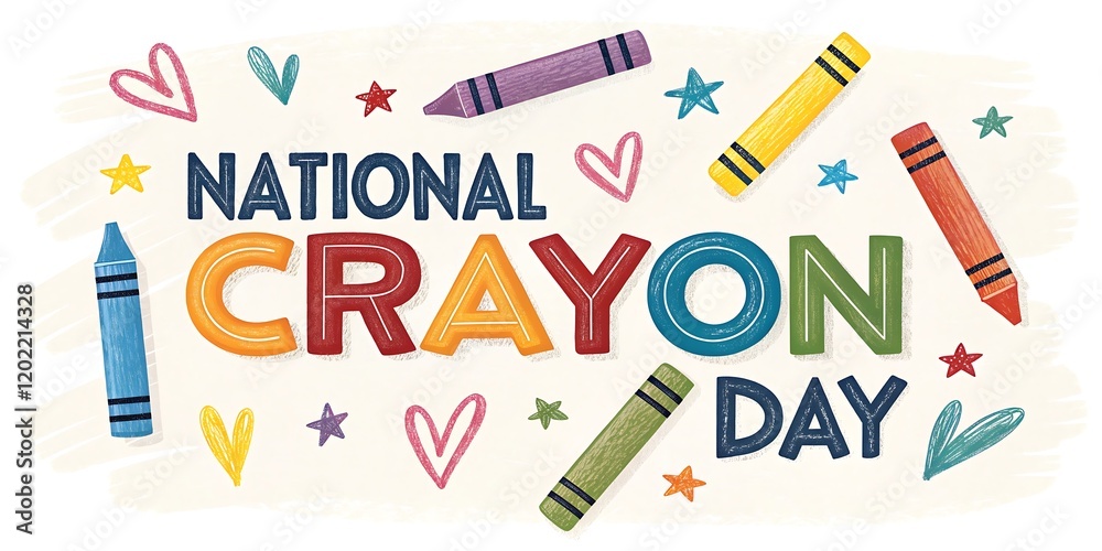happy crayon day design happy crayon day design