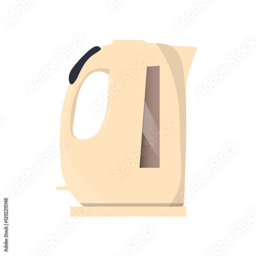 A sleek electric kettle is displayed against a plain background, emphasizing its minimalistic design. This kitchen tool is essential for boiling water quickly and efficiently.