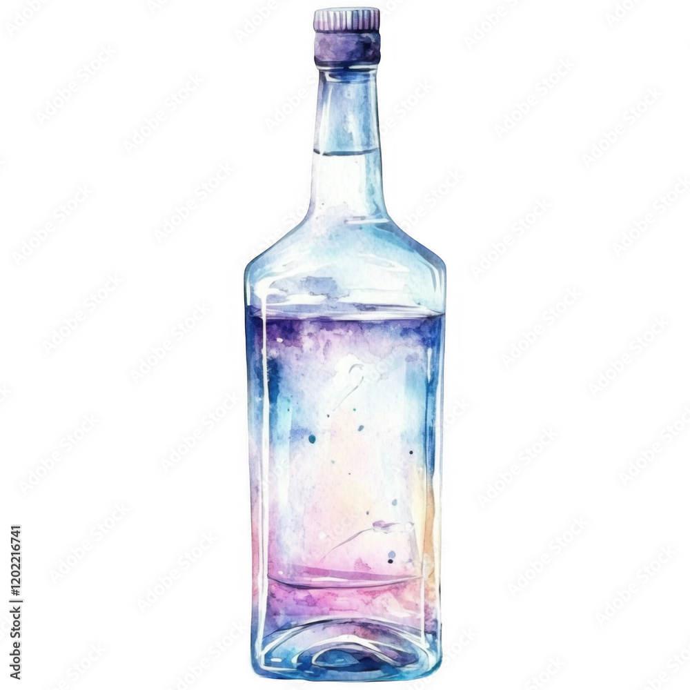 Elegant Cocktail Bottle Clipart Vector Illustration Elegant Cocktail Bottle Clipart Vector Illustration